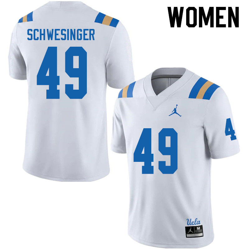 Jordan Brand Women #49 Carson Schwesinger UCLA Bruins College Football Jerseys Sale-White